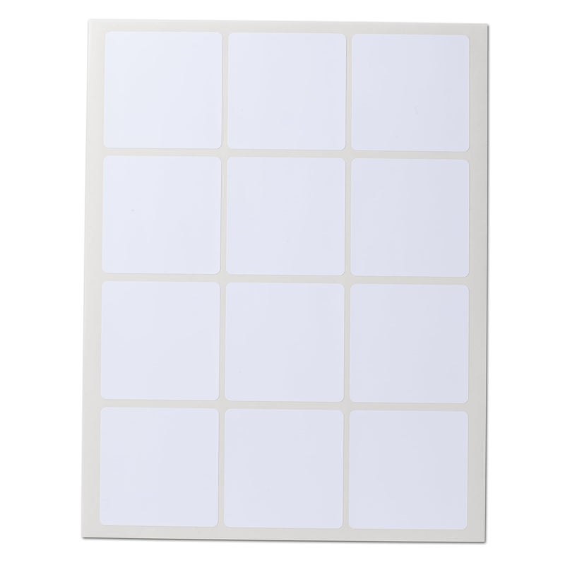 Crinklee Waterproof Essential Oil Labels, 60 Squares, 2.5 x 2.5 Inches, Oil Proof, Highly Durable Blank Stickers - Image 2